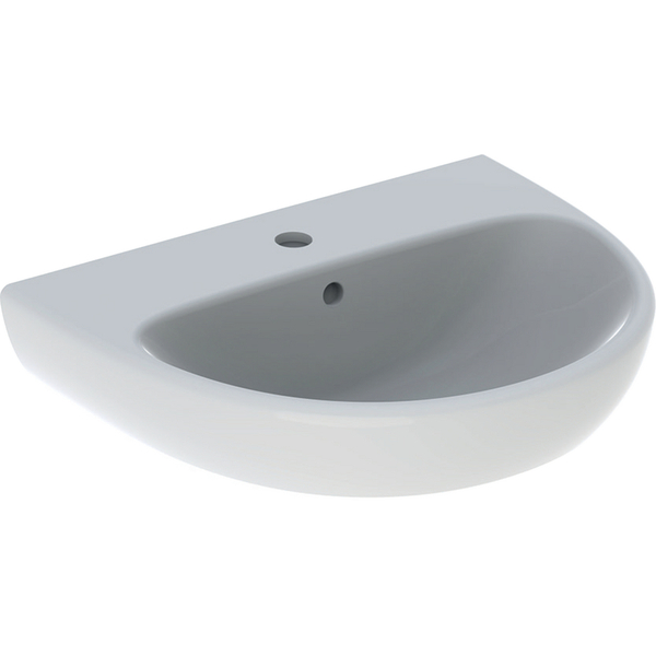 Selnova servant f/boltmontering 55x44 cm, m/kranhull m/overløp