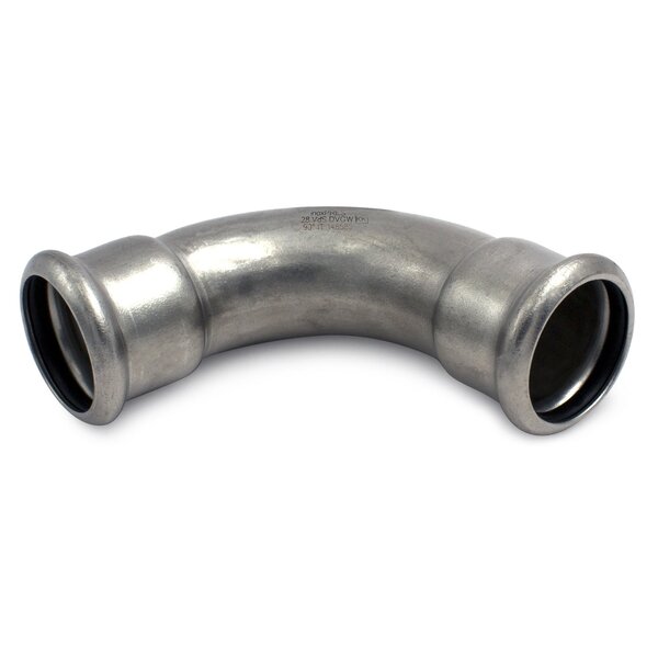 88,9 mm Inoxpres syrefast bend 90, m/2 muffer