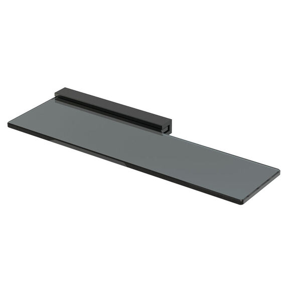 REACH Hylle 400x137 mm, sort/tonet glass