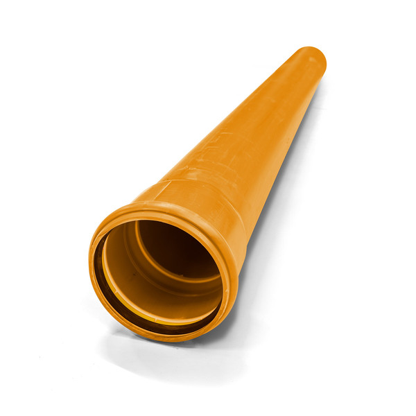 160x5,8 mm PP glatt kabelrør SN8 oransje, 6 meter