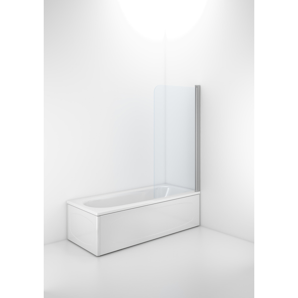 Space badekarskjerm 800x1400 mm, børstet/klart glass