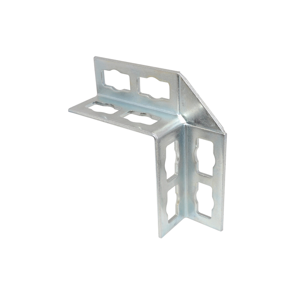 Pushtrut vinkel 90 grader 4-4, m/forsterket side, elforzinket
