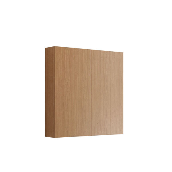 Skap m/2 dører 80x80x15, gyllen eik