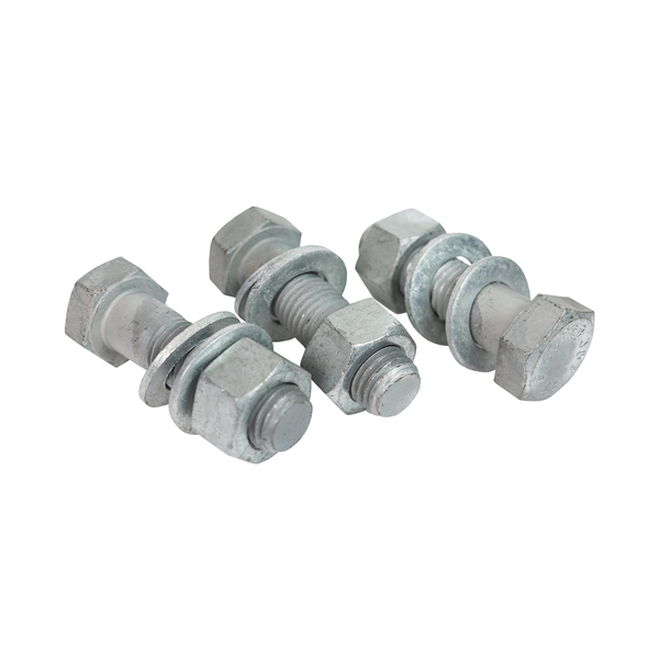 M20x180 boltesett 12 pk VF ISO 4014 delgj 8.8, 12 bolter/12 muttere/24 skiver pr sett