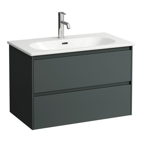 Lua møbelpakke m/2 skuffer og servant, 800x525x455 grå