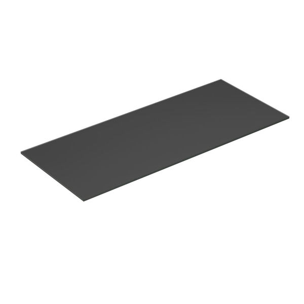 Benkeplate Form 120-139x50, mørk grå
