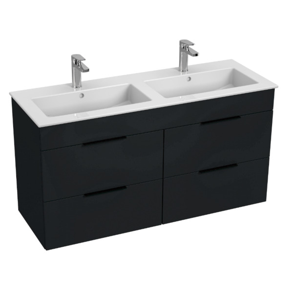 Jika møbelpakke m/skuffer/dobbel servant, antrasett matt 1180x622x441