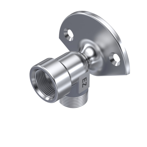 1/2" x 1/2" platealbue, innvendige/utvendige gjenger, forkrommet