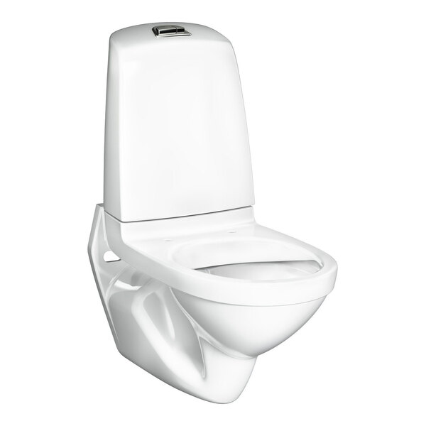 Nautic 1522 vegghengt toalett u/sete, 2/4 ltr Hygienic Flush m/sisterne