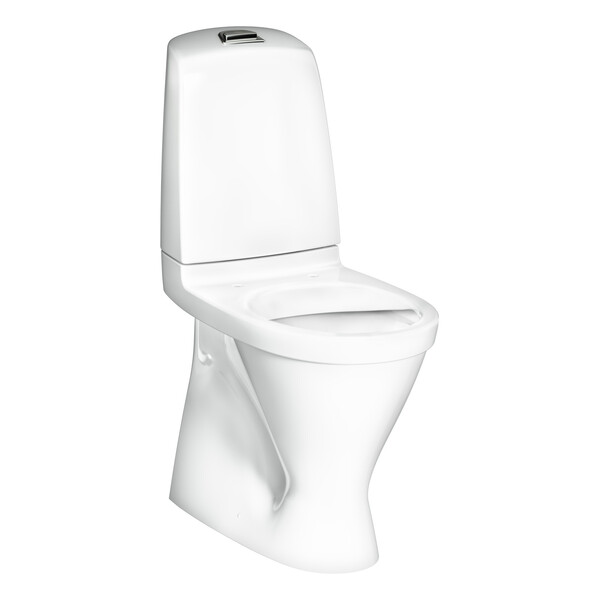 Nautic 1546 gulvtoalett u/sete høy mod, S-lås 2/4 ltr Hygienic Flush C+