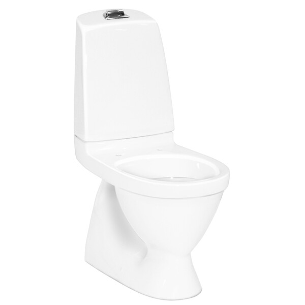 Nautic 5500 gulvtoalett u/sete, skjult S-lås, 3/6 ltr