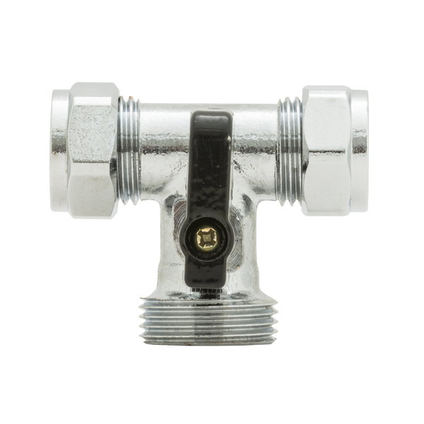 10 x 3/4’’ x 10 forkrommet T-Stykke med Kran, BF