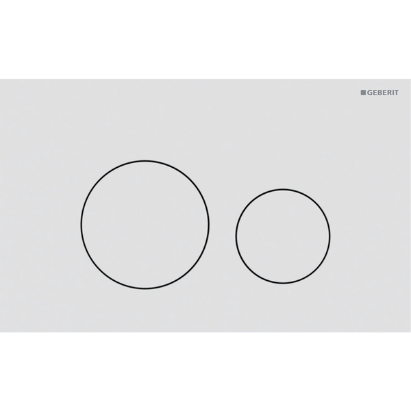 Sigma 40 betjeningsplate round, Hvit matt / Easy-to-clean-belegg