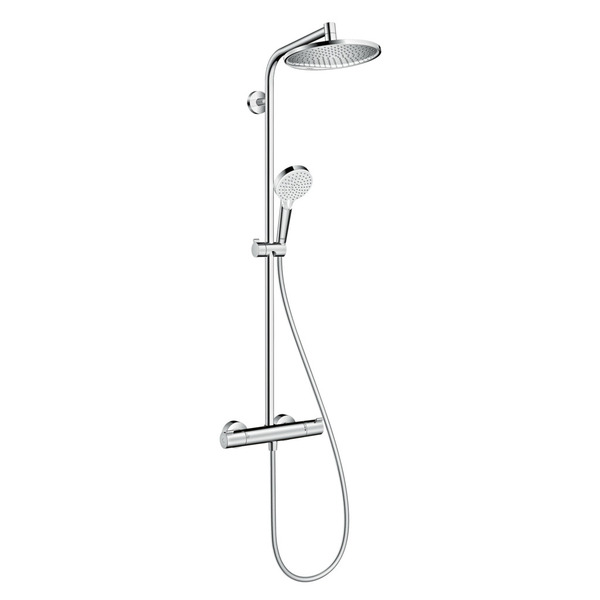 Crometta S Showerpipe 240 m/termostat, EcoSmart, krom