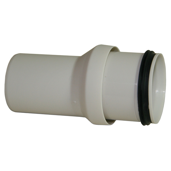 50 mm x 40 mm Smartline overgang PP, med nippel og spissende, hvit