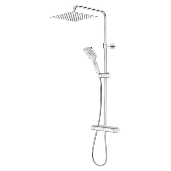 Estetic Square takdusjsett 250x250, krom