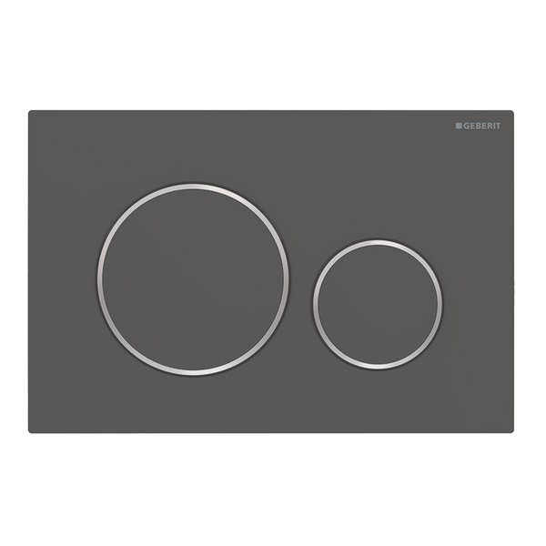 Sigma 20 betjeningsplate, svart matt/krom ring