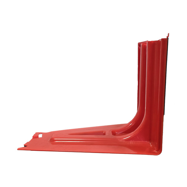 Flomskjerm hjørne 25° 550/220x670x520, plast rød