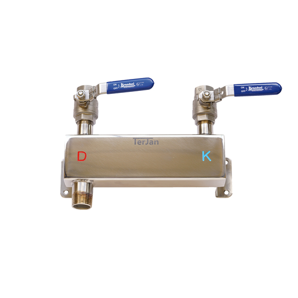 3/4 blandebatteri damp-kaldt