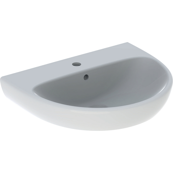 Selnova servant f/boltmontering 60x48 cm, m/kranhull m/overløp
