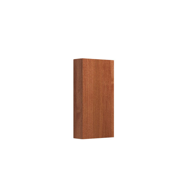 Skap m/1 dør venstre 80x40x16, rødbrun eik