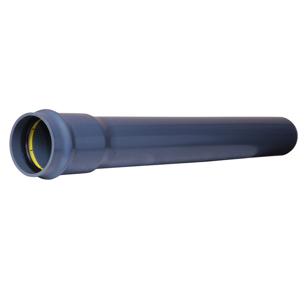 90 mm PVC trykkrør m/muffe SDR 21, 6 meter