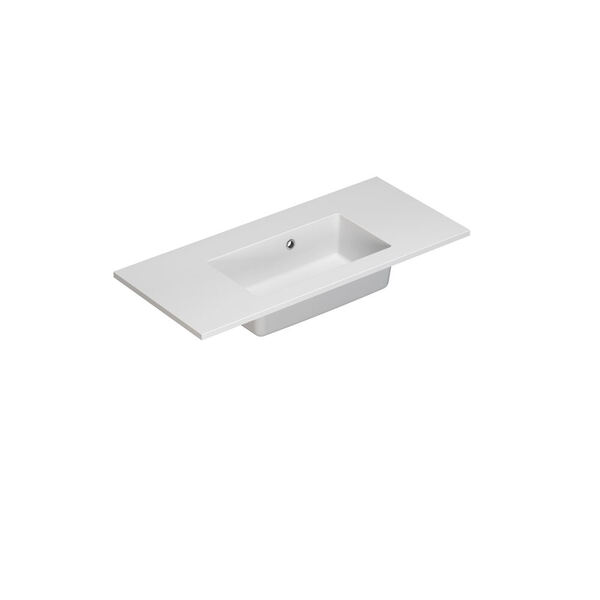Servant Mini Minore 80,2x35,5 cm, uten kranhull, hvit matt
