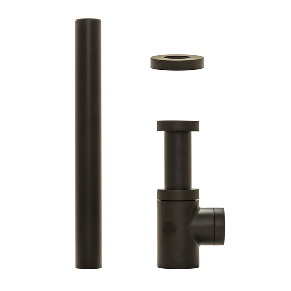 1 1/4x32mm design vannlås, rund liten, matt sort