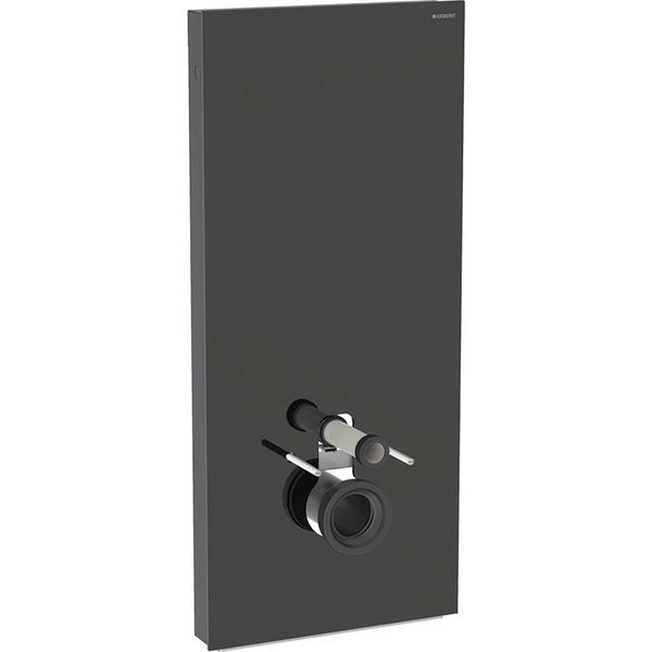 Monolith modul 114 cm f/veggskål, glass svart/alu svart