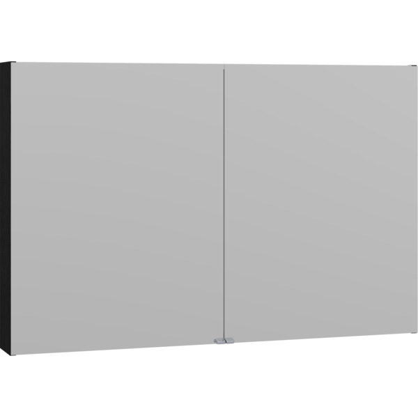 1904 Voss speilskap m/2 dører uten lys, 1200x145x800 mm, sort eik