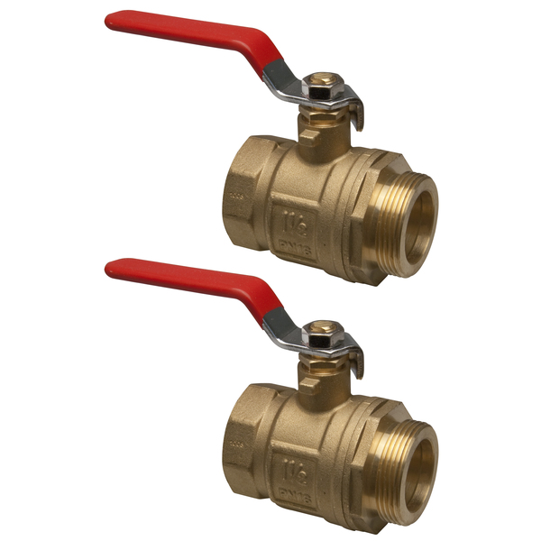 Magna kulevntil-sett 2xG1 1/2, industri