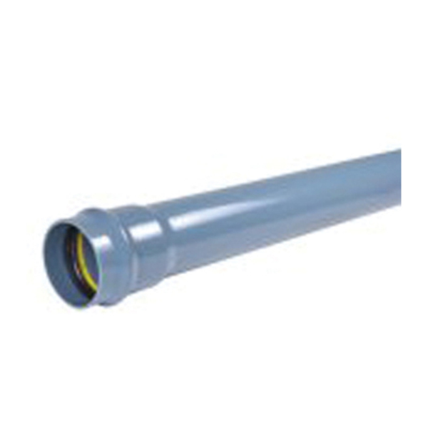 280 mm PVC trykkrør m/muffe PN12,5, grå 6 meter