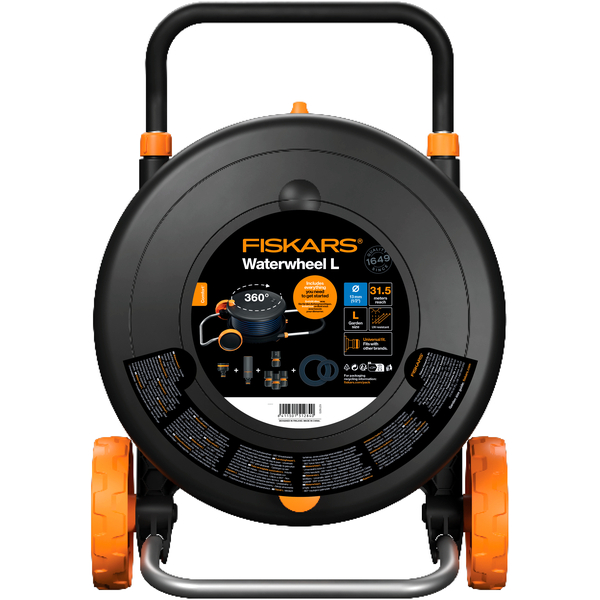 Fiskars Comfort 13 mm slangetrommel L, 30 meter