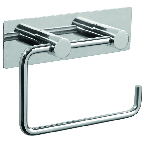 Choice toalettrullholder m/bakplate, polert stål