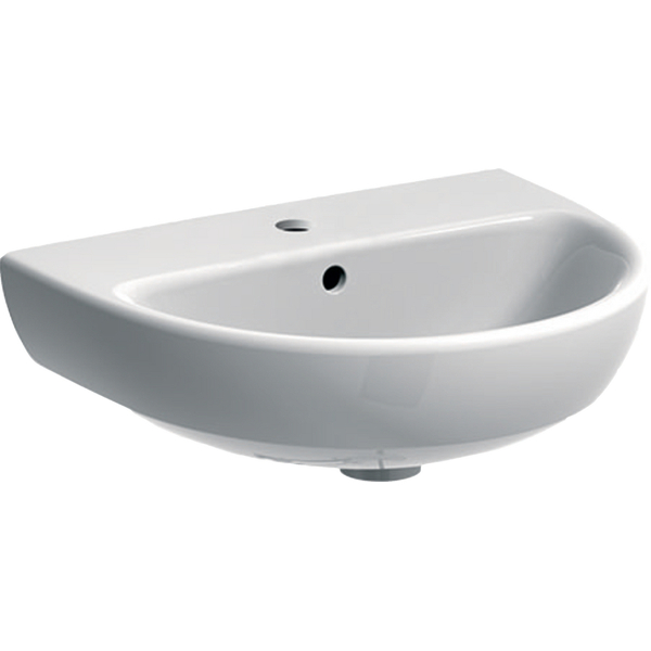 Selnova servant f/boltmontering 50x41 cm, m/kranhull m/overløp