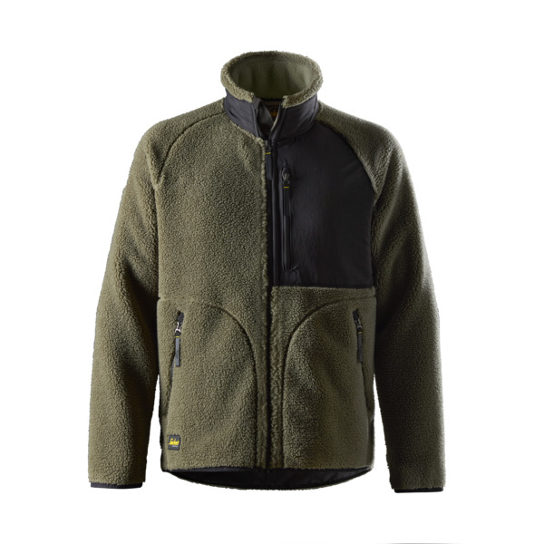 Snickers Teddyjakke 8016 khakigrønn, M