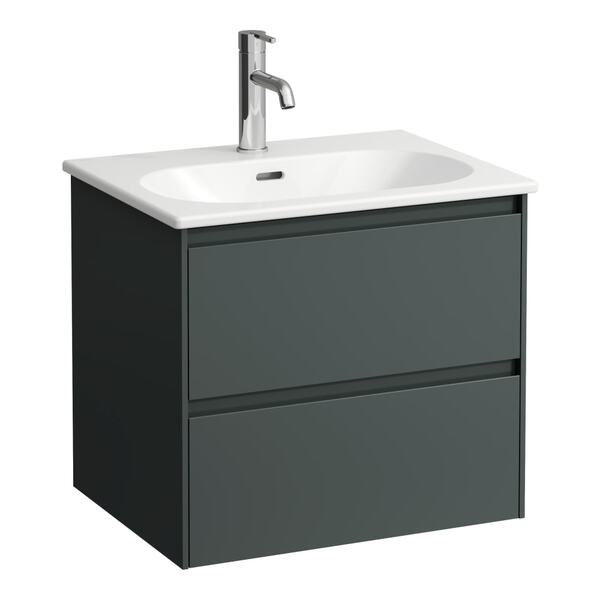 Lua møbelpakke m/2 skuffer og servant, 600x525x455 grå