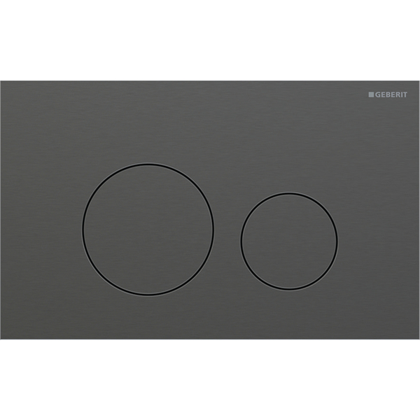 Sigma 40 betjeningsplate round, Svartkrom / Børstet, easy-to-clean-belegg
