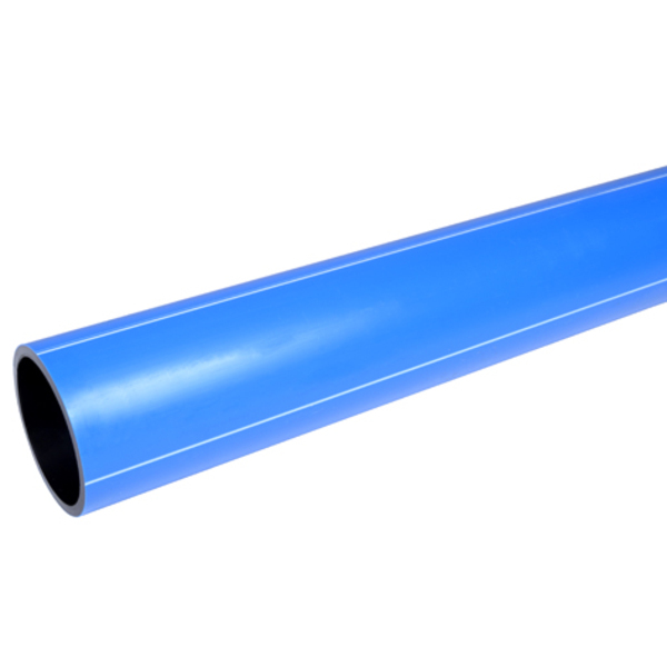 250 mm PE100 SafeTech trykkrør PN16, SDR11, med blå kappe, 12 meter