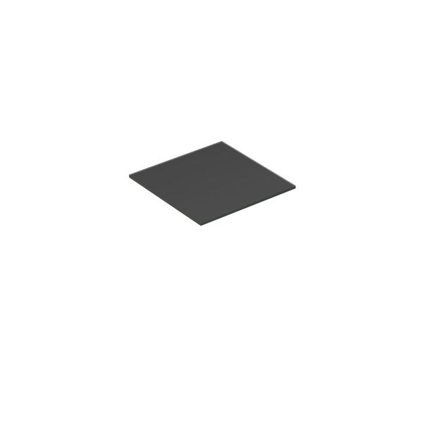 Benkeplate Form 40-59x40, mørk grå matt