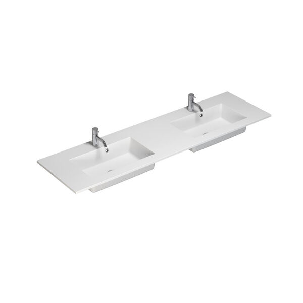 Servant Minore 160,2x45,5 cm dobbel, hvit matt