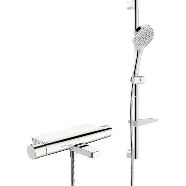 Optima Style termostat kar-/dusjbatteri, m/dusjsett, krom