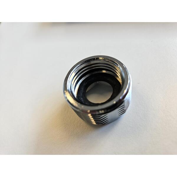 Overgang m/pakning 1/2" innv.  x 3/4" utv.