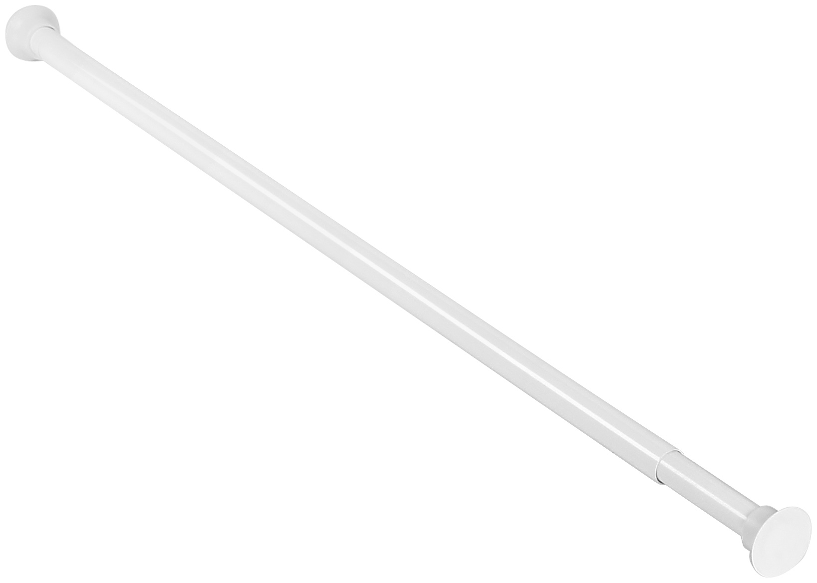 Safir dusjstang rett teleskop 75-125 cm, hvit
