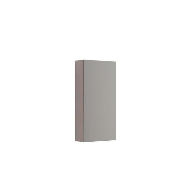 Skap m/1 speildør venstre 80x40x15, grå eik