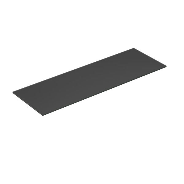 Benkplate Form glass 120-139x40, mørk grå matt