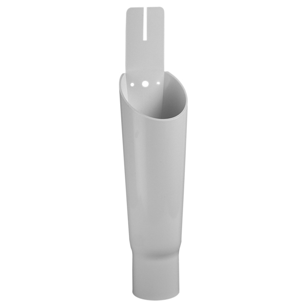 40 mm Falu vaskemaskintrakt, m/nedfellbart slangefeste, hvit