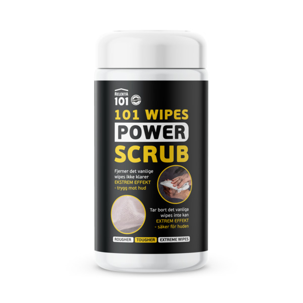 101 Wipes power scrub våtservietter, boks a 50 stk