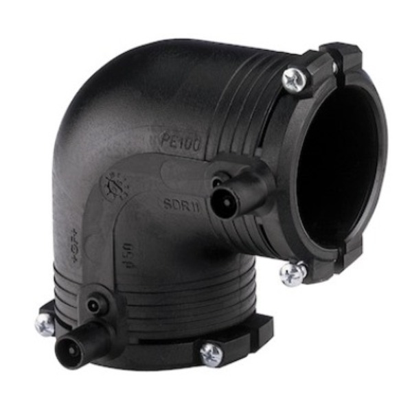 40 mm albue 90 PE100 SDR11, m/integrert rør fiksering