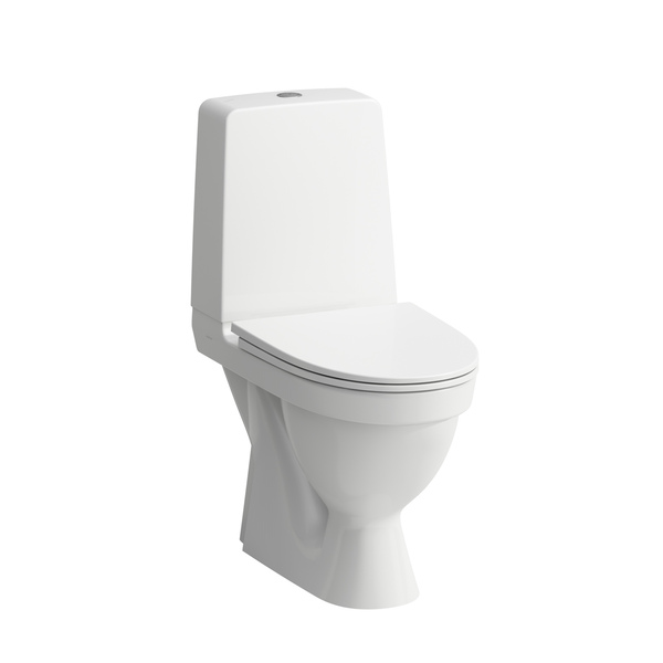 Laufen Kompas gulvtoalett, rimless, skjult S-lås dobbelspyl f/liming u/sete